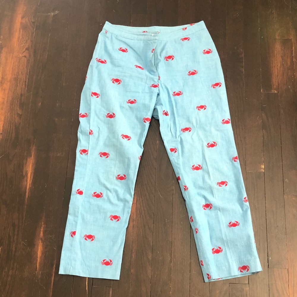 Lily Pulitzer crab cropped pants